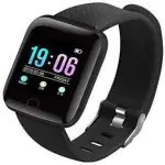 VidhyaVirat Smart Watch Id-116 Matte Black Plus Display, Bluetooth Wireless Fitness Band Bluetooth Smart Watch for Smartphones, Bluetooth Smart Unisex Watch for Boys, Girls, Mens Womens,Smart Watch