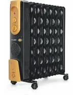 Lazer Alpha OFR 13 Ecofin PTC with Fan 2900W Oil Filled Room Heater, Black and Gold