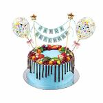 SHANAYA Happy Birthday Cake Topper Set (3Pieces)