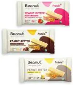 Beanut Peanut Waffer Biscuit Crunchy And Delicious Combo Pack Of Assorted Flavoured Wafers, 60 G (Pack Of 3)