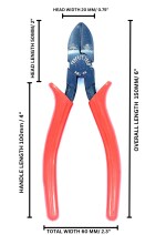 PERFECT TECH Combination Side Cutting Plier 6 Inch | Cutting Plier Tool Kit | Anti-Rust Properties For Gripping | Holding And Cutting Wires | Industrial & Plumber Hand Tools | Pliers For Home Tool Kit | Shock Proof Grip | 150 mm 6 INCH (SBL-06 RED)