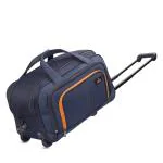 The Clownfish Blue Polyester Ricardo 48 Liters Travel Duffle Trolley Bag Duffel Bag With Wheels