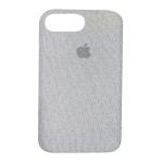 Coverage Slim CANVAS Fabric apple logo phone Cases Cloth Distressed Hard Compatible for iPhone 7 Plus - Grey