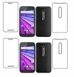 Vizio Moto G3 Transparent Tempered Glass Touch Sensitive and Anti-Shatter Screen Protector with Wet and Dry wipes 7.2 x 0.1 cm - (Pack of 2)