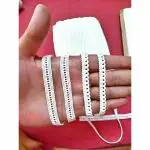 LACESNMORE Cotton lace White Center Beading, White Cotton Loop lace (10+10meter), Used for Trims, Borders, Embroidered Laces, Applique, Fabric lace, Sewing Supplies, dyeble Cotton Work lace. (White)