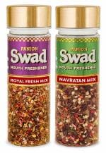 Panjon Swad Royal Fresh Mix & Navaratan Mix (Mukhwas Mouth Fresheners) 2 Bottles, 260g