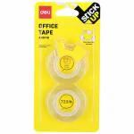 Deli Clear Office Tape 18mm x 18.3m 2pc (pack in 1) 30701