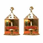 Imagine Decor Pure Brass Akhand Diya Combo Large(Pack of 2 Height 6.9 Inch)