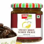 Add me Home Made khatta meetha Nimbu Ka achar, Sweet Moon Lemon Pickle 200gm Without Oil Glass Pack
