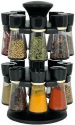 Atman Black Glass Condiment Set ,Pack of 16