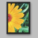 ZIG ZAG Elevate Your Space with Stunning Resin Art Laminated Wall Art in Black Frame (SunFlower)