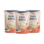 INSTAFOOD-READY TO COOK Rava Sheera | Ready to Eat & Cook Meal 3-4 Servings Each |Pack of 3 ( 200g )| After Cooking Gets 1.2KG to Serve | Zip Lock Packaging |Vegetarian Meal|Easy to Make Food|Just Add Milk and Cook