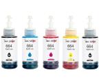 INKSPOT 664 Compatible Refill Ink Bottle Set for Epson L130, L360, L380, L361, L565, L210, L220, L310, L365, L385, L405, L455, L485 Printers - Compatible Ink Bottle for Epson T664 Ink C (Set + Black)