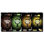 NOTTY BOY Ultra Thin Banana, Green Apple, Chocolate Flavour And Super Dotted Condoms - (4x10Pcs)