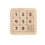 MADHAV Wooden Number Slide Puzzle for Kids and Adults, Brain Teasers Toy Number Arranging and Mind Puzzle Game, Non-Interlocked Pieces (1 to 8)
