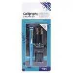GOLDLEAF- 2 Nib Calligraphy Set, 8 Piece. Includes 1 Pen, Nibs, 4 Black Ink Cartridges