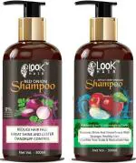Look Hair Apple Cider Vinegar Shampoo All Hair Types Men and Women 300 ml pack of 2