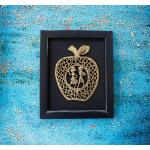 Shilpogram Brass Gold, Black Dhokra Apple Jali Bastar Art In Black Colored Frame