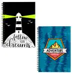 Whats Your Kick Adventure Inspired A5 Set of 2 Soft Cover Notebook 80 GSM Wiro Binding Notebook Single Line 160 pages Stylish Notebook D23