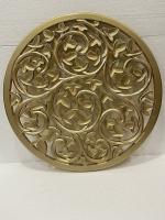 VAS Collection Home Decorative & Hand Crafted Wooden Wall Panel / Wall Frame / Wall Hanging (24 inch, Golden)