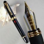 GOLD LEAF Jinhao X450 Fountain pen, Luxury Spider Red color, Fountain Pen 0.7mm Broad Nib 18KGP Golden Trim, Advance Clip design