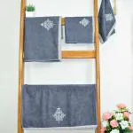 Rangoli 500 GSM Organic Royal Bamboo Towel Set of 4 | 100% Bamboo | Ultra Soft, Super Absorbent & Eco-Friendly Towels (Dark Grey)