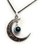 Astroghar Evil Eye Half Moon Pendant For Men And Women