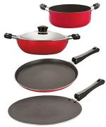 Nirlon Non-stick Aluminium Dishwasher Safe Kitchenware Cooking Utensil Combo Set