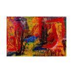 SHASWAT ART Image of Very Mixed Modern Art Painting Sparkle Coated Self Adhesive Wallpaper Without Frame Digital Reprint 24 inch x 36 inch Painting