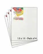 Variety Canvas Board 12 x 16 Inch (Pack of 4)