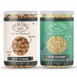 Healthy Treat Gur Chana and Gur Saunf Combo 400 gm (Pack of 2 - 200 gm Each)