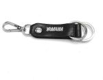 JDP Black, Silver Leather Yamaha Keychain