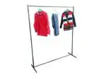 VIMART Iron Double-Pole Movable Portable Clothes Hanging Pole Rack /Hanger /Display Stand / Long-lasting Clothstand (5 FEET x 5 FEET)