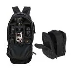 SMILEDRIVE DSLR Camera Backpack Bag with Laptop Compartment & Well Padded Adjustable Grids for Lenses & Accessories ( Black )