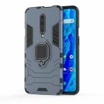 TRIFTY OnePlus 7 Pro Blue Plastic, Thermoplastic Polyurethane Heavy Duty Shockproof Armor Kickstand with Ring Holder Case Cover