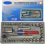 Inditrust Heavy duty 40pc Combination Socket Wrench set 1/4