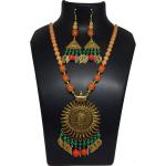 JAYA VISION ENTERPRISES Glass Beads & Metal Pendant Necklace