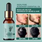 Youngtre Rosemary Beard Oil Pure Organic for Natural Shiny Dense Beard Hair Growth & Moisturizing, Nourishment Beard, Skin & Reduce Acne, Pimple, Dark Circles-10 ML