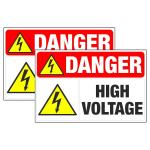 Craft Qila Danger (Pack of 2) Safety & Warning Sign Board (8x12 Inch)