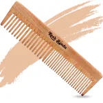 KESHBINDU Handmade Neem Wood Broad Tooth,Anti-Dandruff Comb For Men And Women