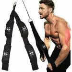 MAPACHE^TM-Tricep Rope Cable Attachment Pull Down Rope Long Tricep Fitness Rope with 2 Sets of Handles Heavy Duty Press Down Gym Rope Cable Machine Attachment for Push Downs, Crunches, Facepulls