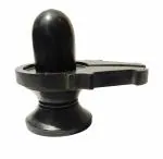 athizay Stone Shivling Statue Made up of Gorara Stone Handcrafted Shiva Lingam Available in Black and Grey in Different Sizes (8CM Black Polish)