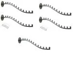Sgr Handicrafts 12 Balls Pin Wall Mount Wall Drope Hanger for Hanging Clothes Dress, Shop and Showroom Display(Chrome) Pack of 5
