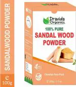 Dravida Organics Anti-Aging Sandalwood Face Pack Powder All Skin Types Pure Sandalwood (Chandan) 100 g