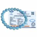 DVISHA Traders Premium Lab Certified Round Crystal Gem Stone Beads Bracelet (AAA Quality, 8mm, Free Size)