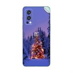 GADGETSWRAP Printed Vinyl Skin Sticker for Oneplus Nord 2 - Snowy Decorated Christmas Tree