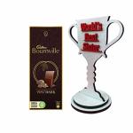 Fabbites Raksha Bandhan Wooden Rakhi,Chocolate And Trophy Combo Pack