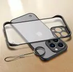 Realcase Black Silicone, Thermoplastic Polyurethane Shock Proof Bumper Back Cover Case For Iphone 14 Pro