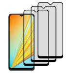 Kite Digital [Pack of 3] Vivo T1x Matte Finish [Black] Tempered Glass Screen Protector with Edge to Edge Coverage - Easy Installation Kit