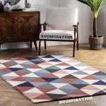 Rugspiration Pantang Design Collection Multi I Wool Hand Tufted Carpet For Living Room-Bedroom And Hall, 8 X 10 Ft